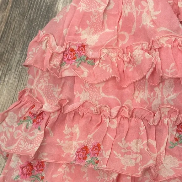 NWT LoveShackFancy QUINTELLE DRESS IN CHERRY PINK